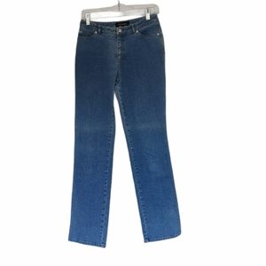 Escada 70's Style Straight Leg Jeans High Rise No Back Pockets Blue Size 0/2